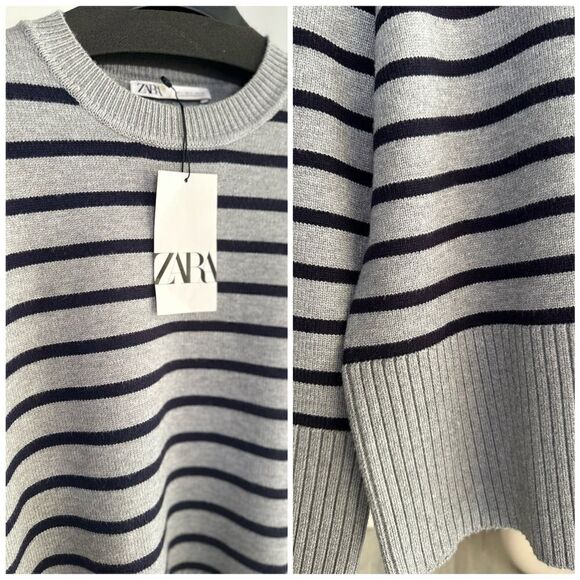 Zara Striped Knit Sweater New - Picture 2 of 11